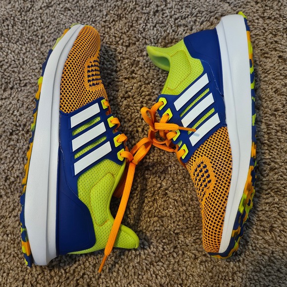 adidas Other - Adidas Kids Ubounce DNA Shoes Boys Size 5 Crew Orange Solar Slime Sneakers Neon